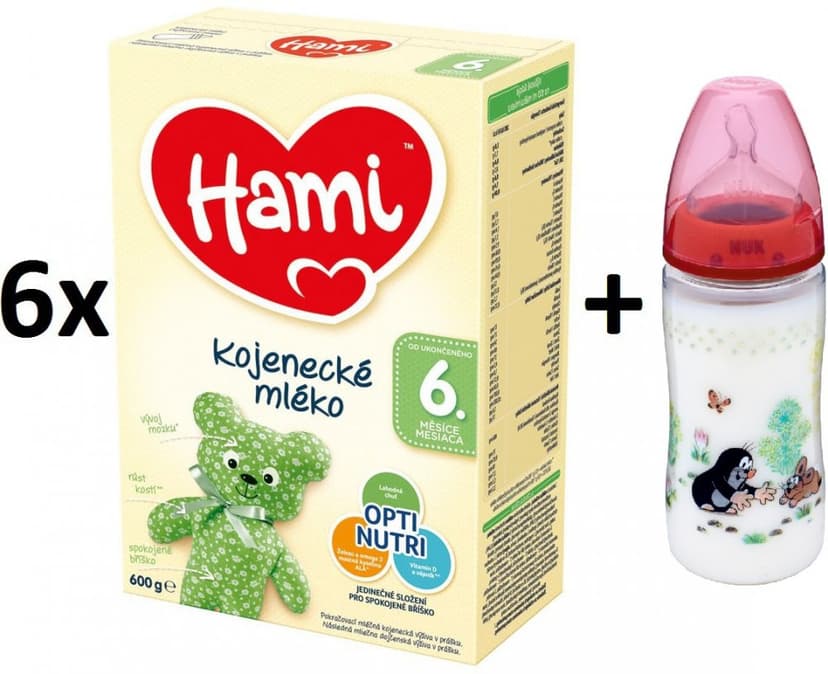 Kojenecké mléko Hami 6+, 6x600g
