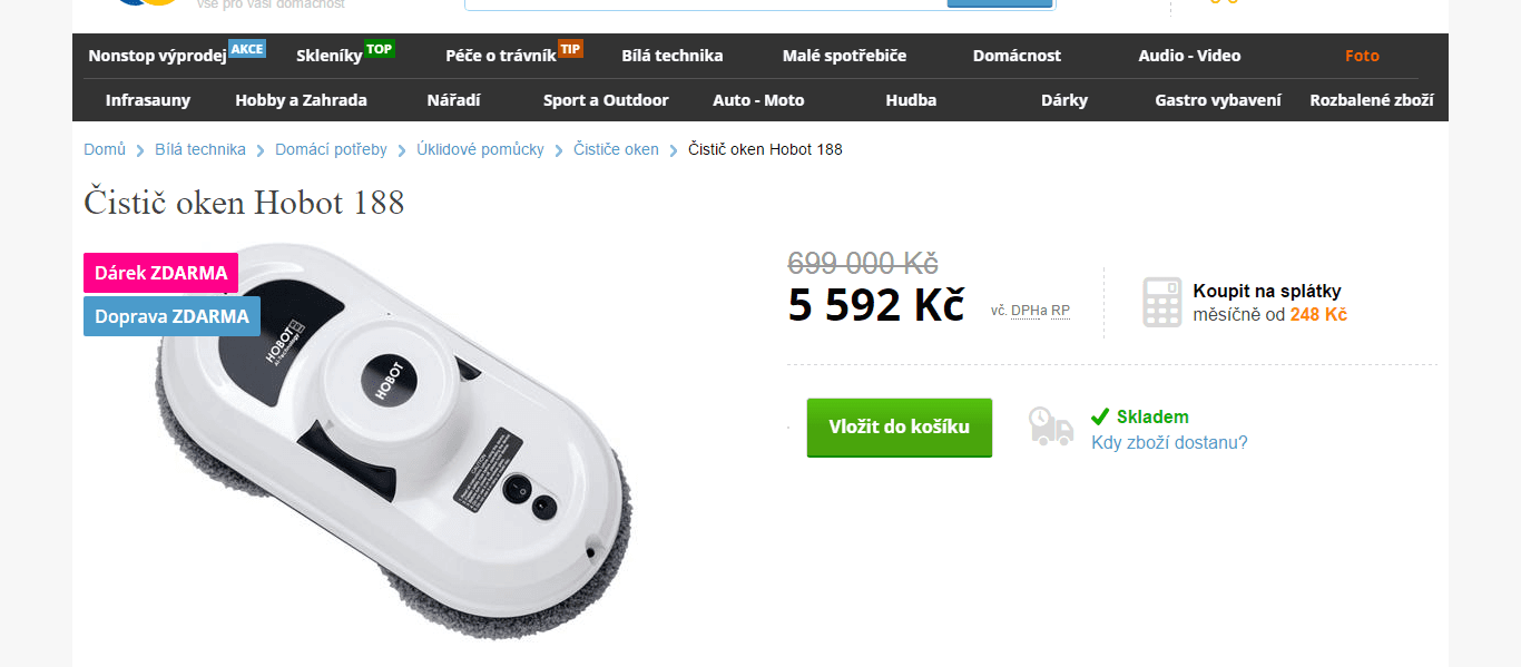 Robotický čistič oken Hobot 188