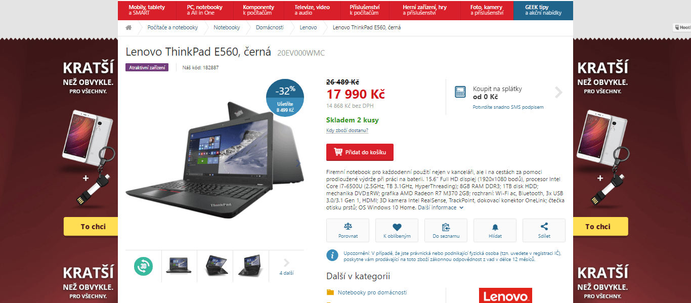 Lenovo, i7, 3,1GHz, 8GB RAM, 2GB grafika