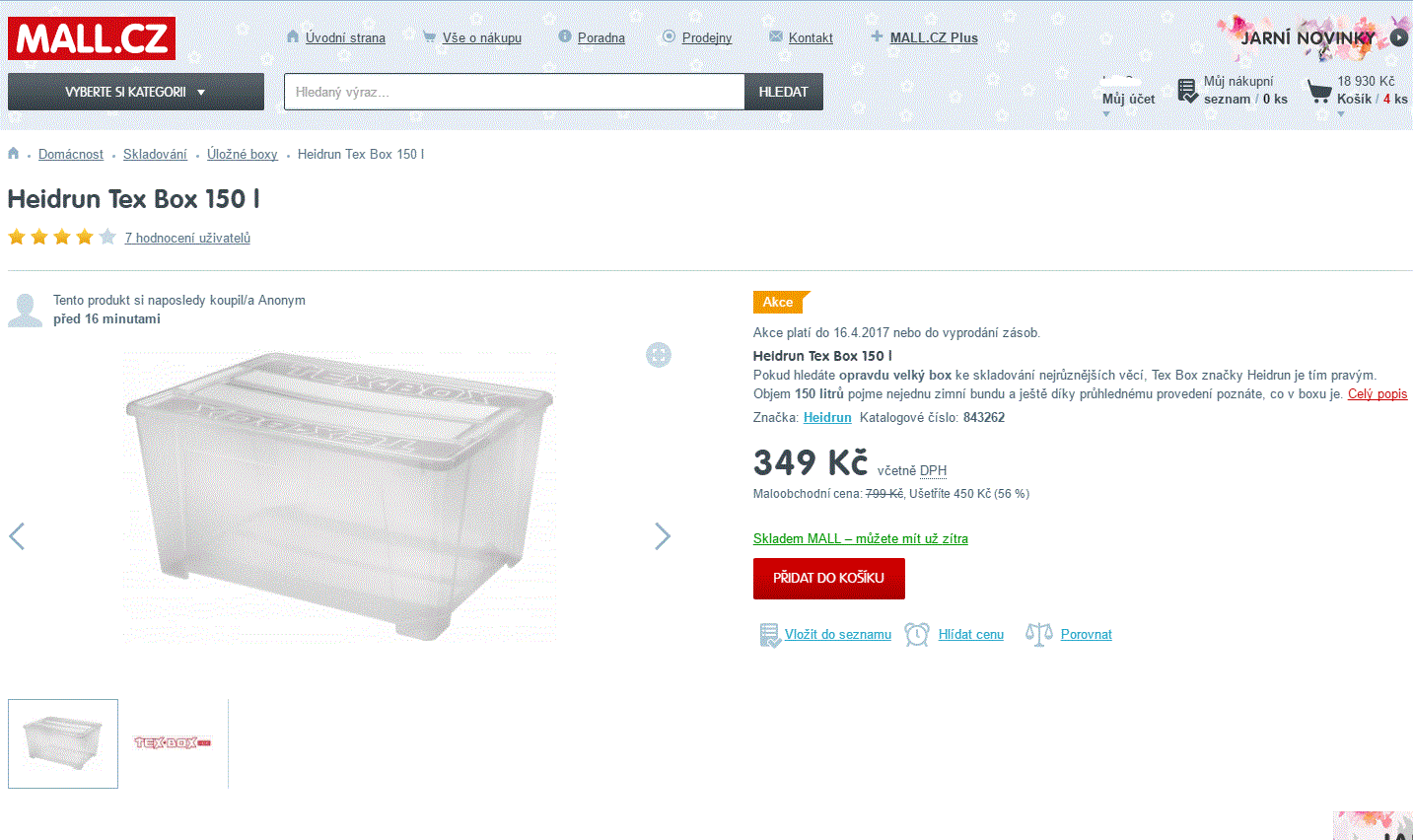 Úložný box Heidrun, 150 litrů