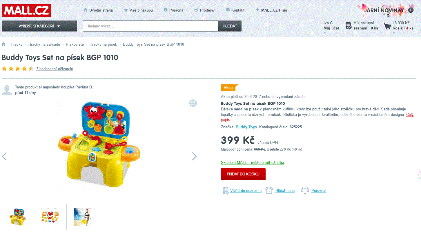 Set na písek Buddy Toys - kufřík