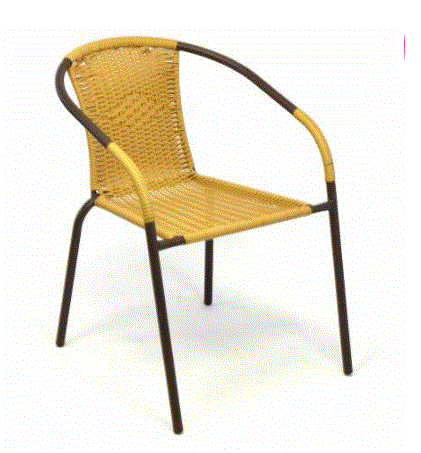 Zahradní židle stohovatelná, béžová