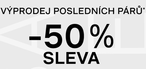 Sleva 50% na poslední páry + extra sleva