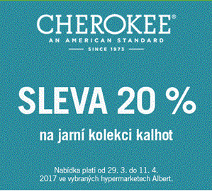 Sleva 20% na kalhoty Cherokee v Albertu