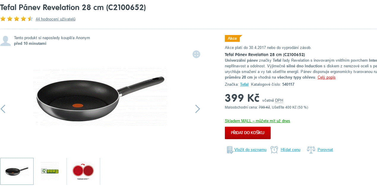 Tefal Pánev Revelation 28 cm