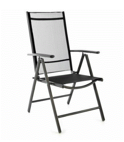 Zahradní polohovatelná hliníková židle