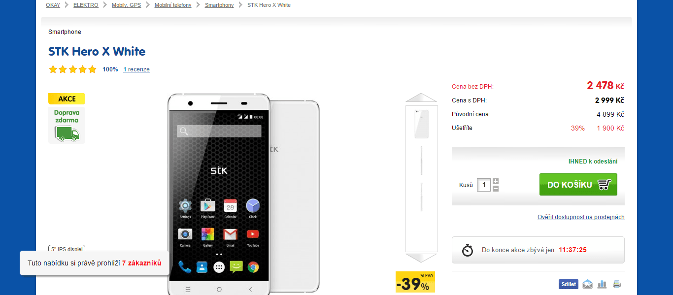 STK Hero X, 4x 1,3GHz, 2GB RAM, 5", LTE