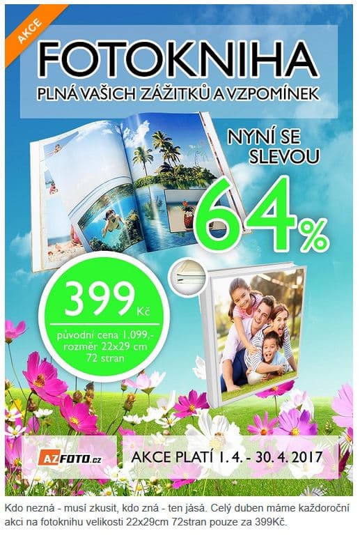 FOTOKNIHA z vašich fotek se slevou 700Kč