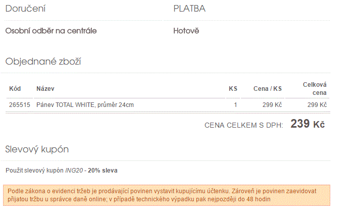 Keramická pánev Moneta Total White Ø 24cm