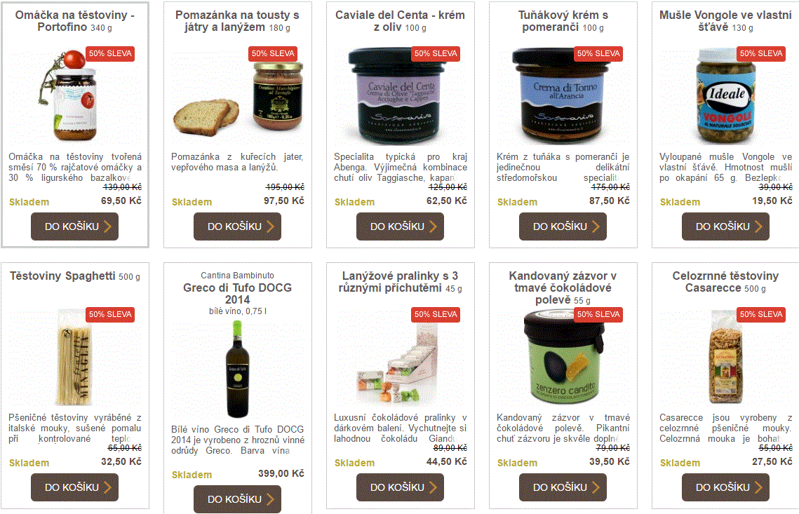 Sleva 50% na všechny delikatesy
