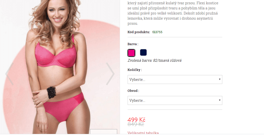 Modrá a růžová podprsenka Triola 22755