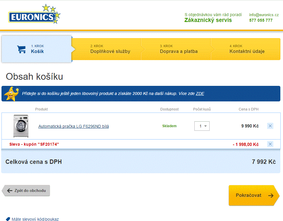 Pračka LG, 6kg, 1200 ot., A+++