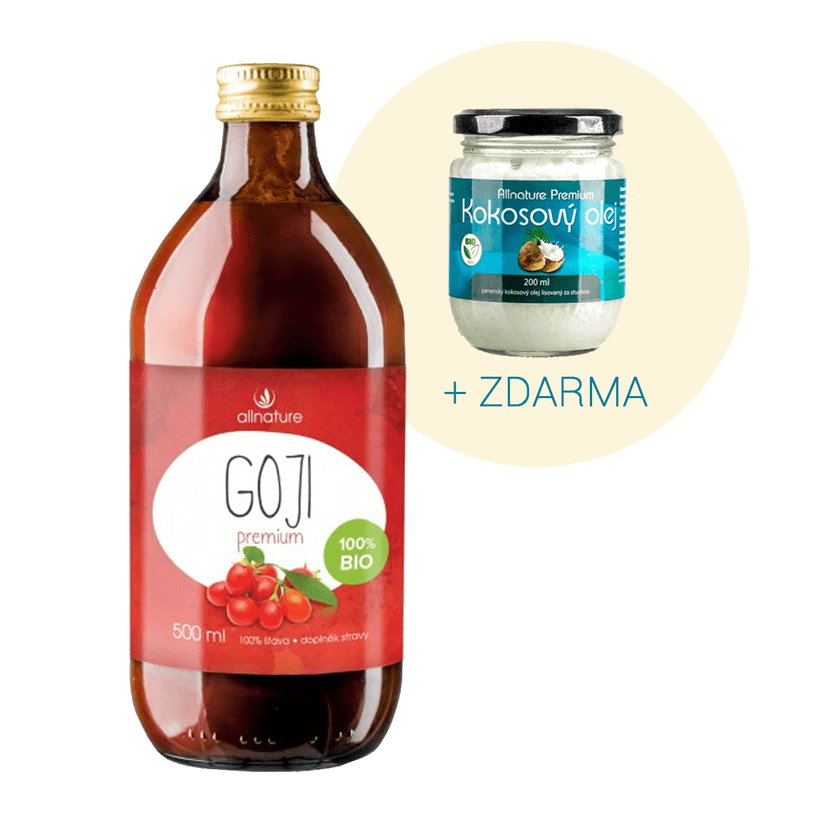Goji BIO šťáva 500ml + Kokosový olej BIO 200 ml
