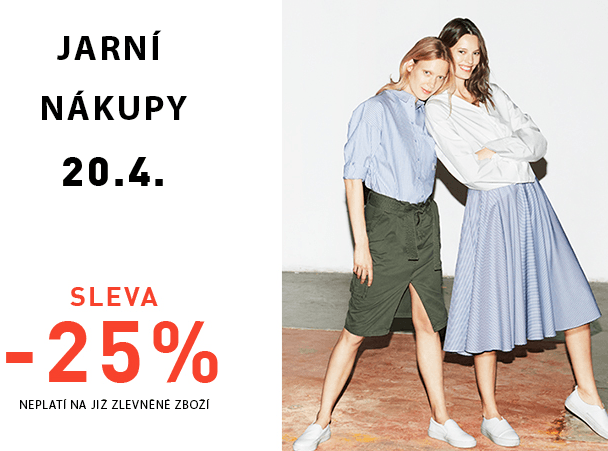 Sleva 25% v obchodech Reserved