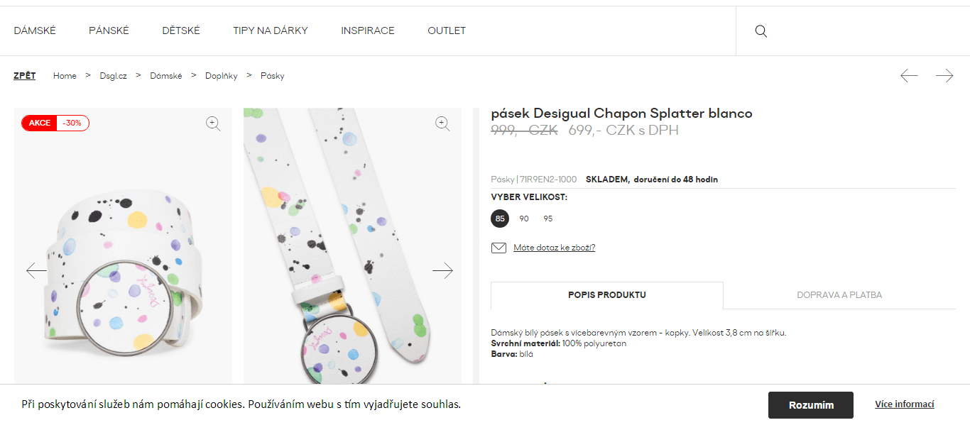 Desigual Chapon Splatter - dámský opasek