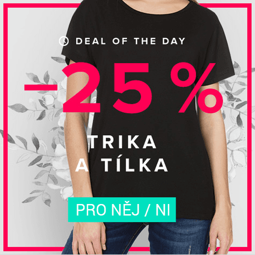 Sleva 25% na značková trička a tílka