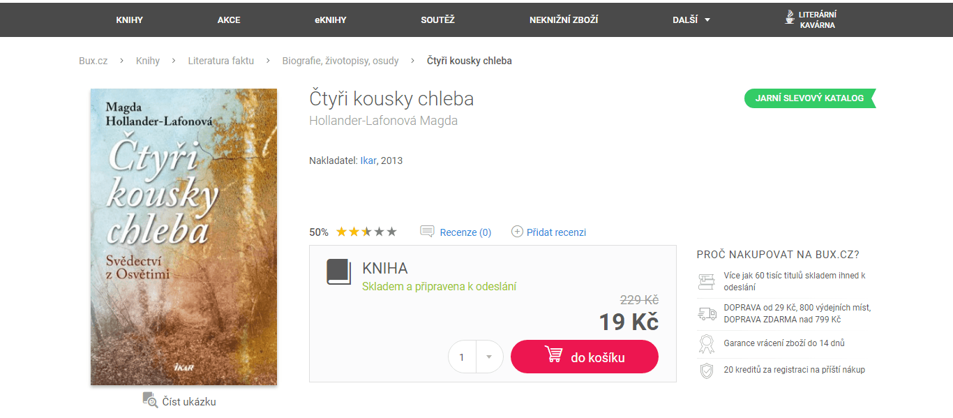 Spousta knih do 50 Kč