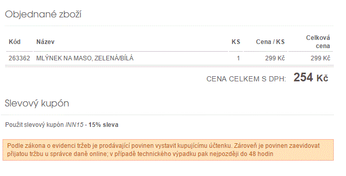 Mlýnek na maso Toro, zelená/bílá