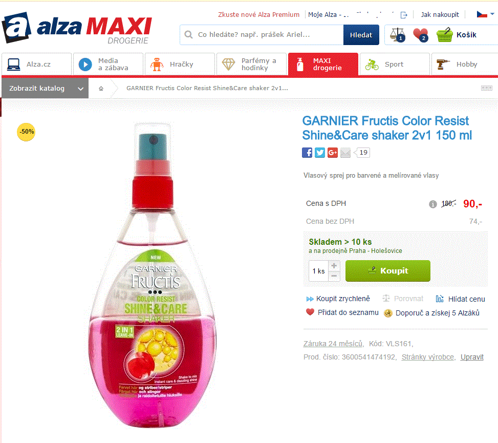 Garnier Fructis - vlasový sprej