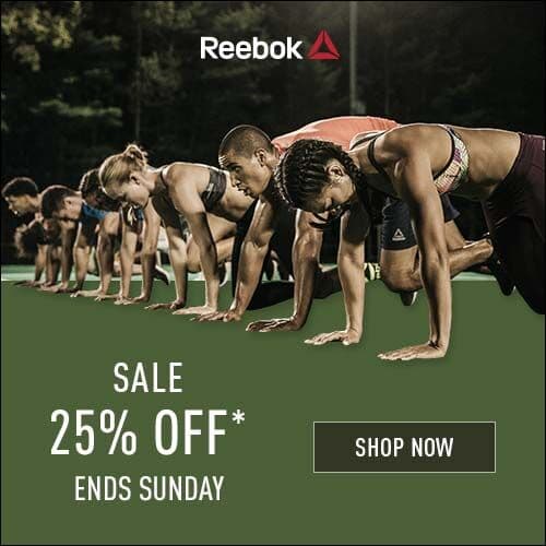 Reebok - sleva 25% na vše (i outlet)