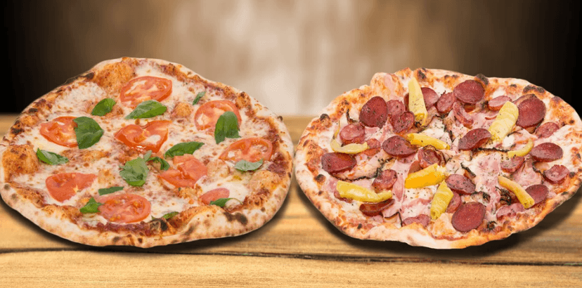 Dvě pizzy (32 cm) dle výběru + dovoz zdarma