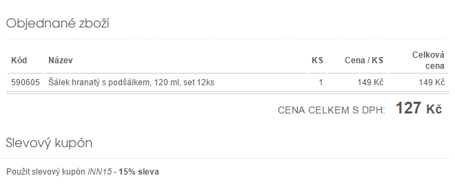 Šálek hranatý s podšálkem, 120 ml, set 12ks