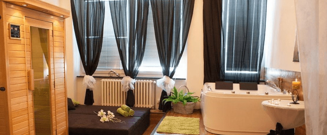 Privátní vířivka a sauna pro dva v délce 90 min 