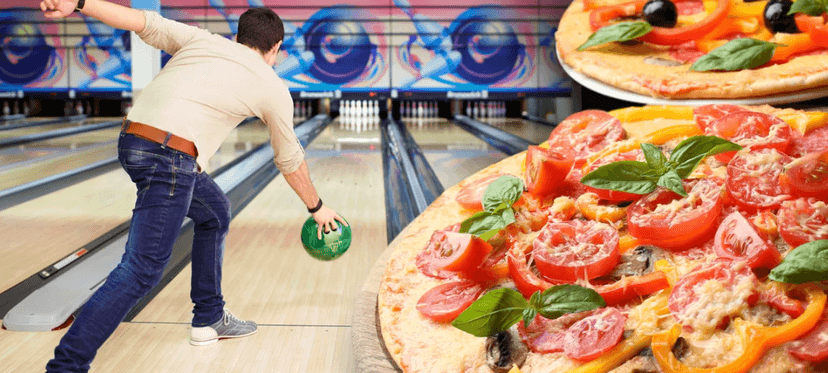 2 x pizza + bowling