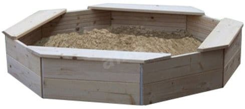 Dřevěné pískoviště s ochrannou sítí