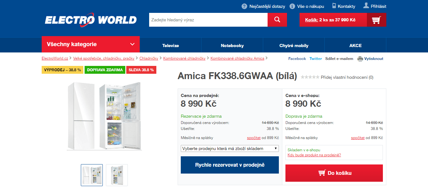 Lednice Amica FK