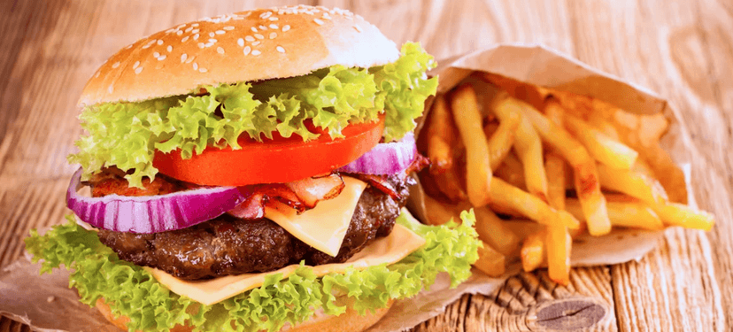 Burger a hranolky