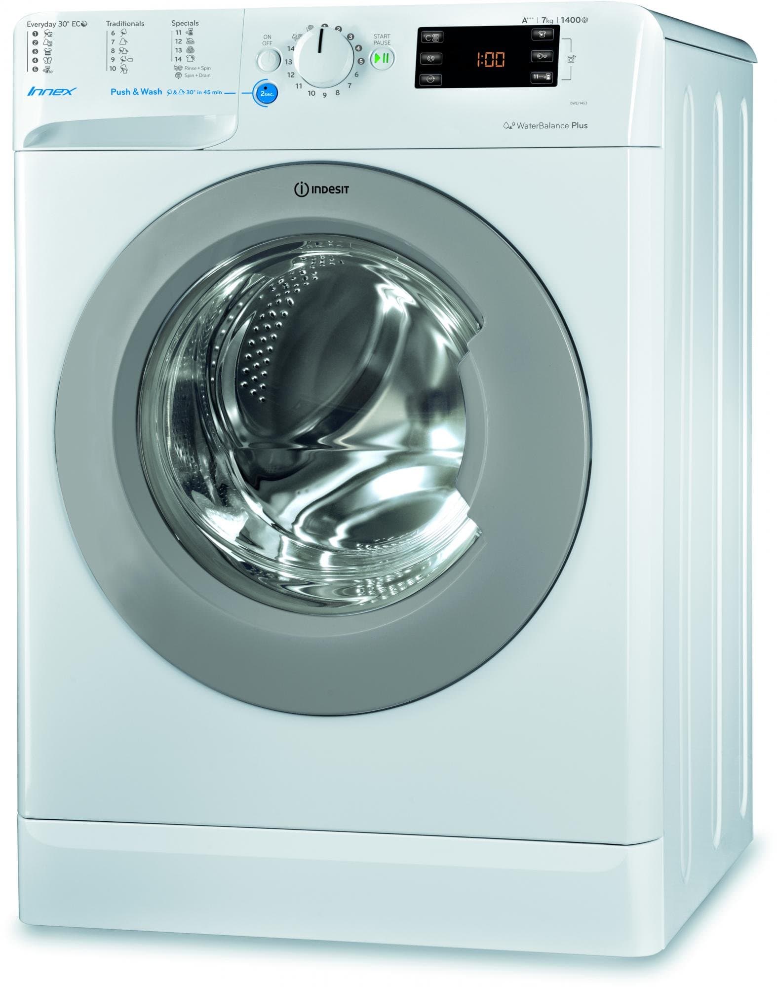 Pračka Indesit, 7kg, A+++, 1400 ot., 16 prog.