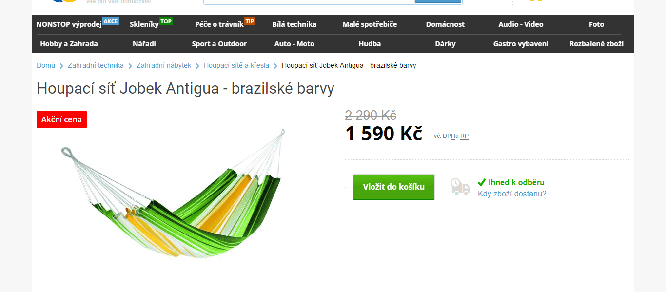 Houpací síť Jobek Antigua 380x140 cm