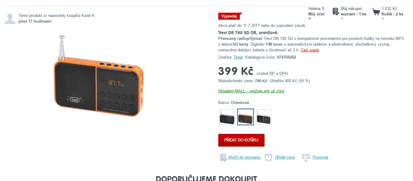 Digitální rádio Trevi, MP3