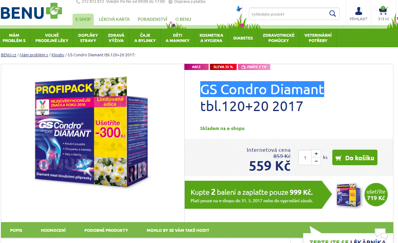 GS Condro Diamant 280 tablet