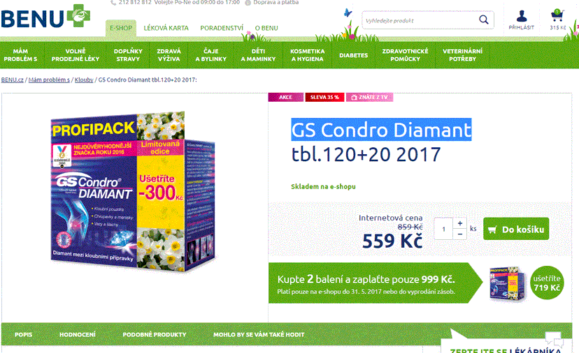 GS Condro Diamant 280 tablet