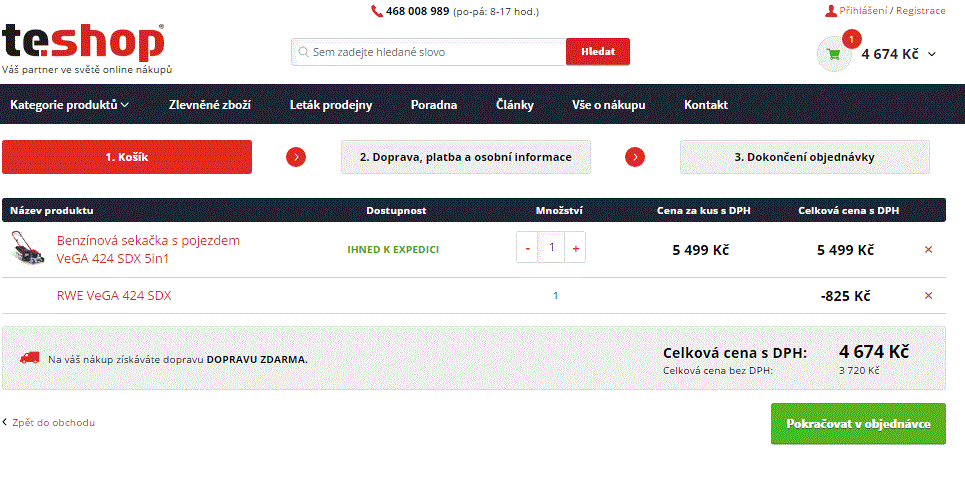 Benzínová sekačka s pojezdem VeGA 424