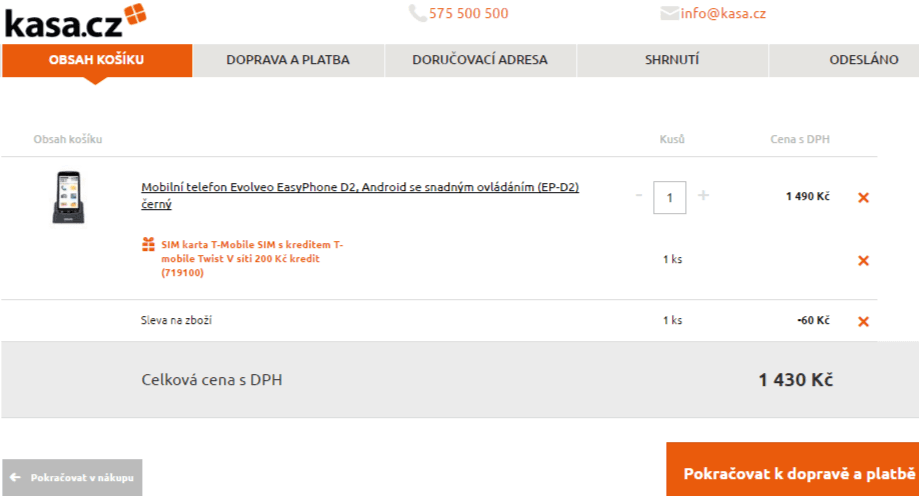 Smartphone pro seniory Evolveo
