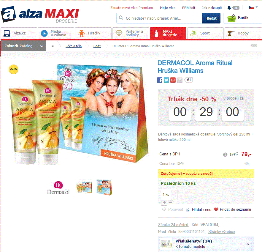 Dárková sada Dermacol Hruška Williams