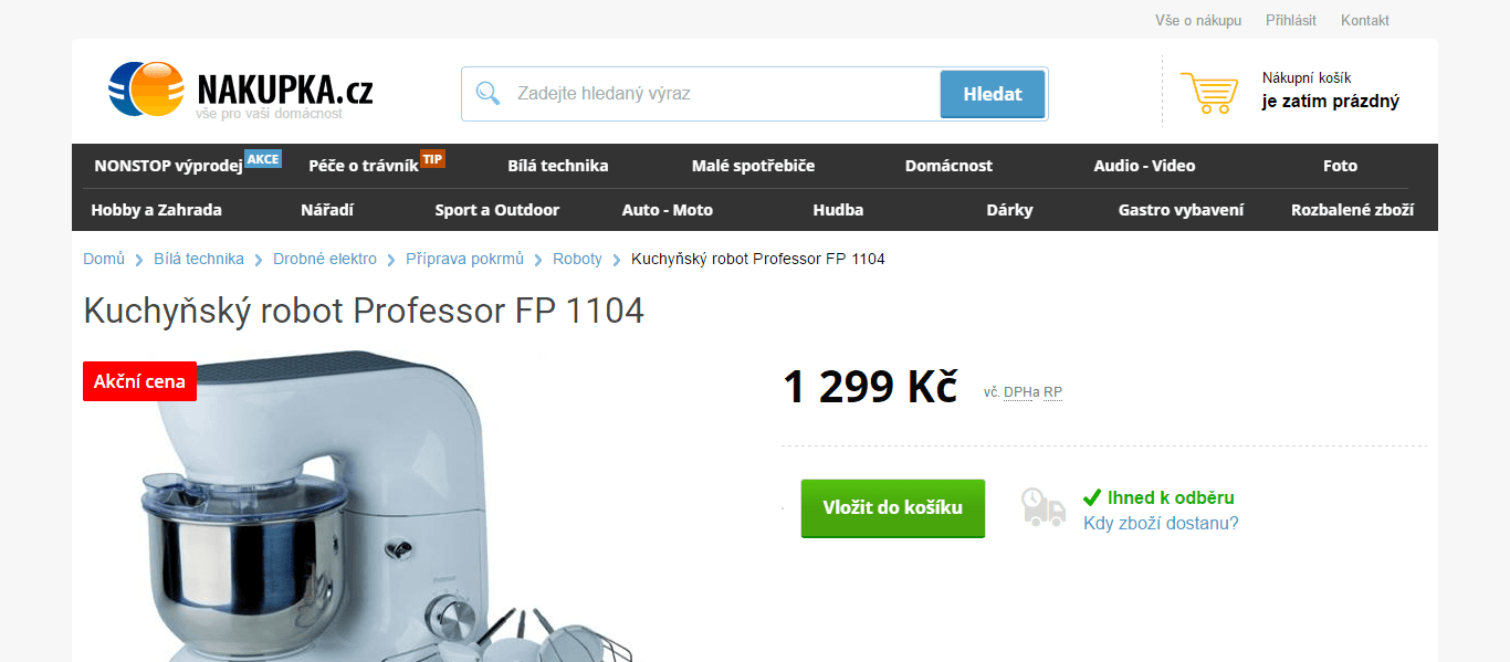 Kuchyňský robot Professor, puls, planetární