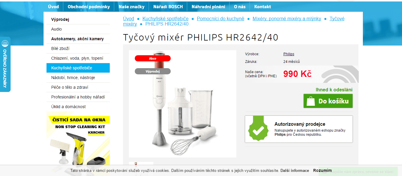 Tyčový mixér Philips HR2642/40