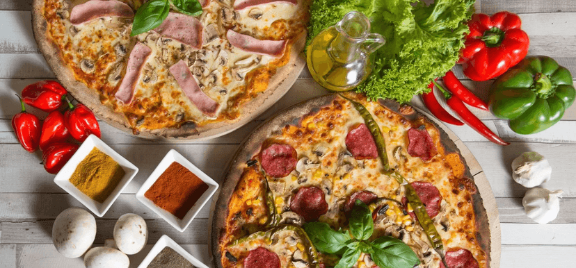 2 x pizza z pece na dřevo dle výběru