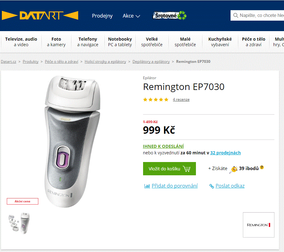 Bezdrátový epilátor Remington EP7030