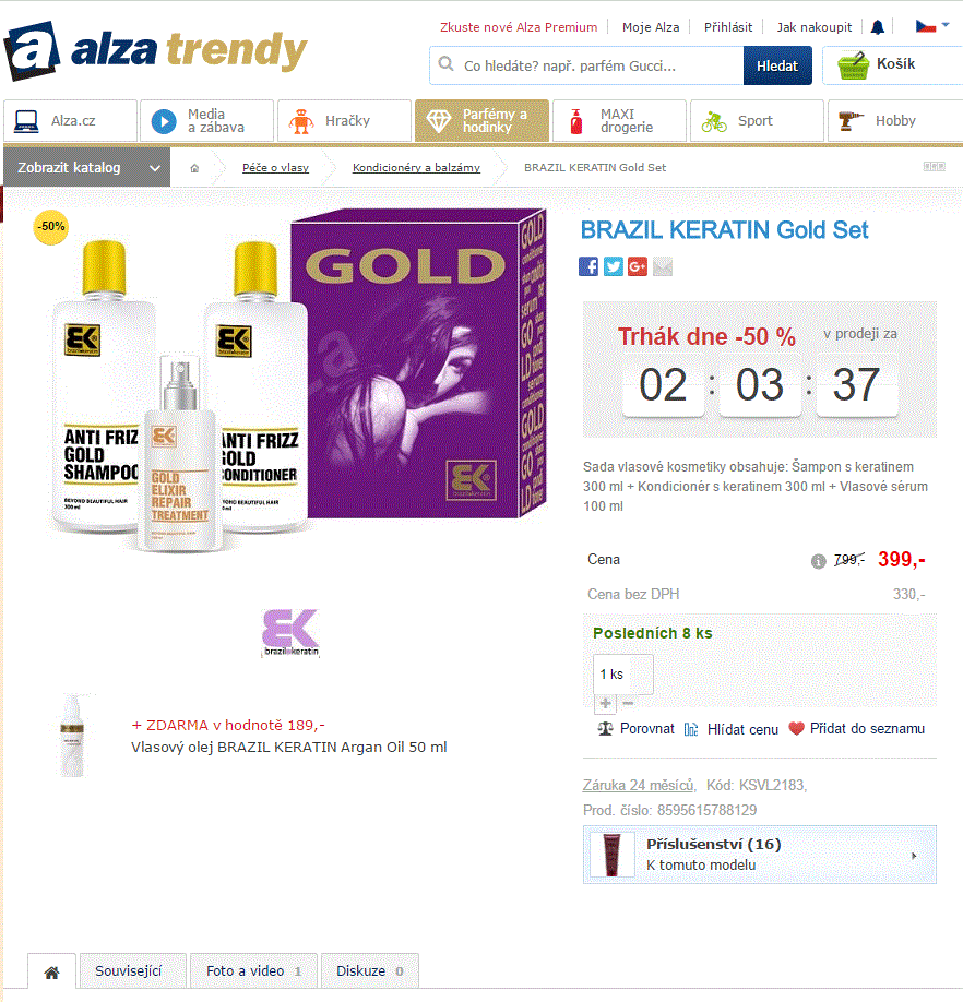 Brazil Keratin - Gold set + dárek