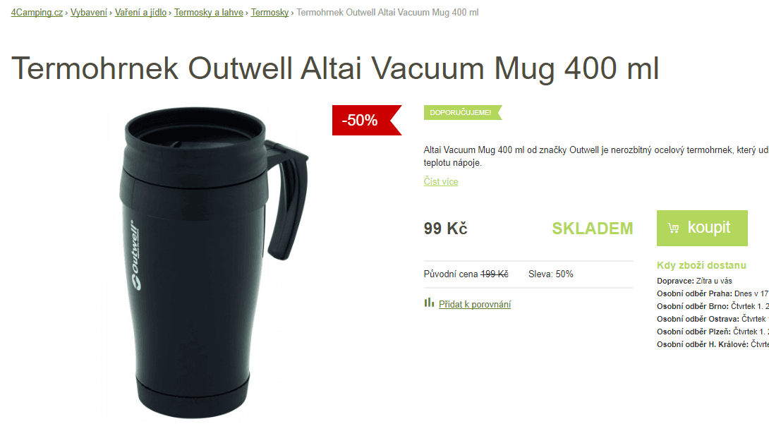 Termohrnek Outwell 400 ml