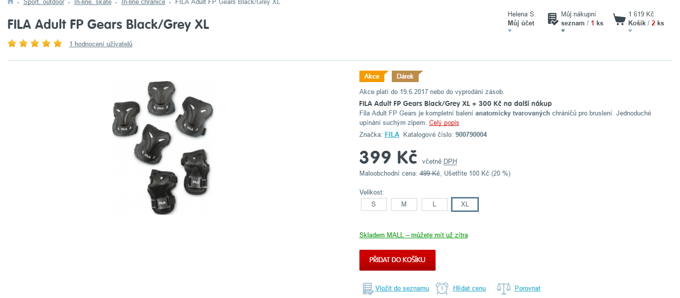 Sada dětských chráničů kolen, loktů a zápěstí Fila