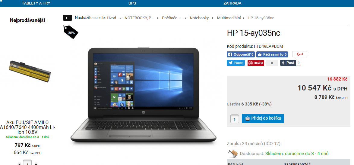 HP, i5, 2,8GHz, 8GB RAM, 2GB grafika