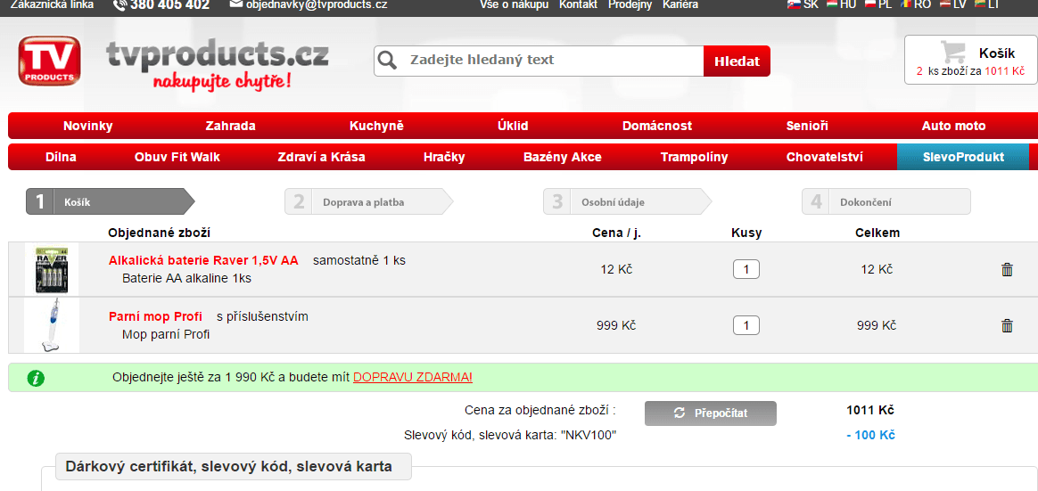 Parní mop Profi + dárky zdarma