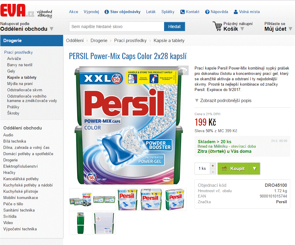 PERSIL Power-Mix Caps Color 2x28 kapslí