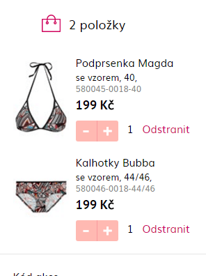 Sleva 50% na vybrané plavky